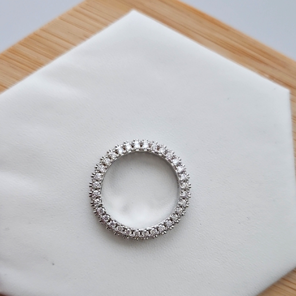 Iced Out Moissanite Band